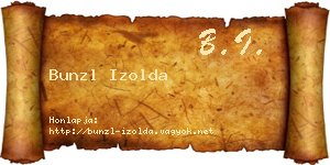 Bunzl Izolda névjegykártya